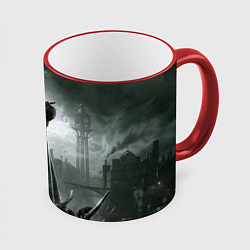 Кружка 3D Dishonored steampunk, цвет: 3D-красный кант