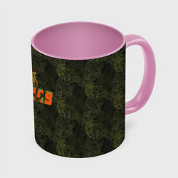 Кружка 3D Ярослав камуфляж, цвет: 3D-белый + розовый