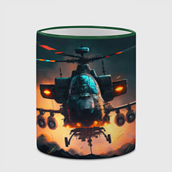 Кружка 3D Вертолет Ка 2 - AI, цвет: 3D-зеленый кант — фото 2