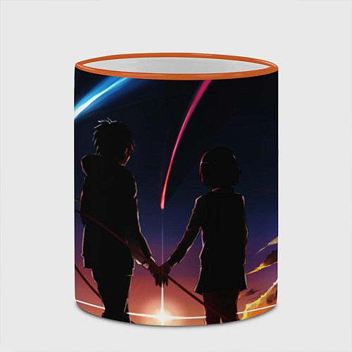 Кружка цветная Мицуха Миямидзу / 3D-Оранжевый кант – фото 2