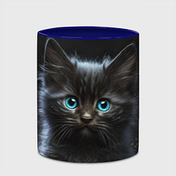 Кружка 3D Голубоглазый котенок, цвет: 3D-белый + синий — фото 2