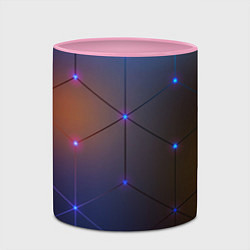Кружка 3D Космические треугольники, цвет: 3D-белый + розовый — фото 2