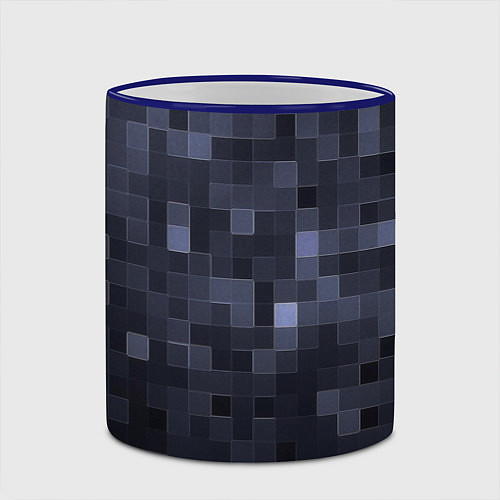 Кружка цветная Minecraft block time / 3D-Синий кант – фото 2