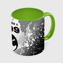 Кружка 3D На Земле с 1999: краска, цвет: 3D-белый + светло-зеленый