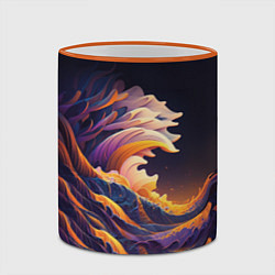 Кружка 3D Красочная волна, цвет: 3D-оранжевый кант — фото 2