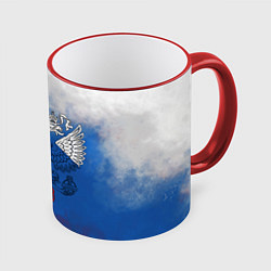 Кружка 3D Триколор градиент, цвет: 3D-красный кант