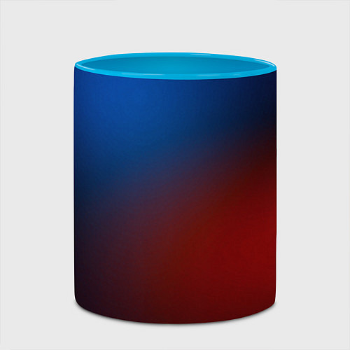 Кружка цветная Красно синий градиент / 3D-Белый + небесно-голубой – фото 2