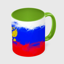 Кружка 3D Russia флаг герб, цвет: 3D-белый + светло-зеленый