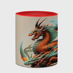 Кружка 3D Japan dragon - irezumi, цвет: 3D-белый + красный — фото 2