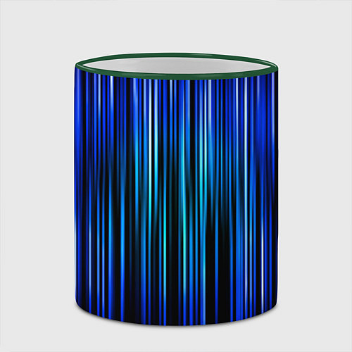 Кружка цветная Neon line stripes / 3D-Зеленый кант – фото 2