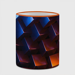 Кружка 3D Геометрия с градиентом, цвет: 3D-оранжевый кант — фото 2