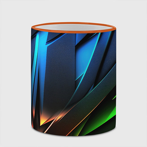 Кружка цветная Gamer background / 3D-Оранжевый кант – фото 2