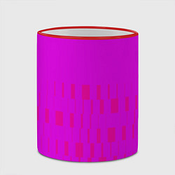 Кружка 3D Паттерн в стиле модерн розовый яркий, цвет: 3D-красный кант — фото 2