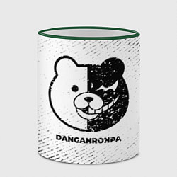 Кружка 3D Danganronpa с потертостями на светлом фоне, цвет: 3D-зеленый кант — фото 2
