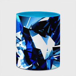 Кружка 3D Crystal blue form, цвет: 3D-белый + небесно-голубой — фото 2