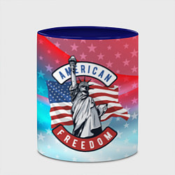 Кружка 3D American freedom, цвет: 3D-белый + синий — фото 2