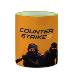 Кружка 3D Counter Strike 2, цвет: 3D-светло-зеленый кант — фото 2