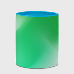 Кружка 3D Градиент зеленый, цвет: 3D-белый + небесно-голубой — фото 2