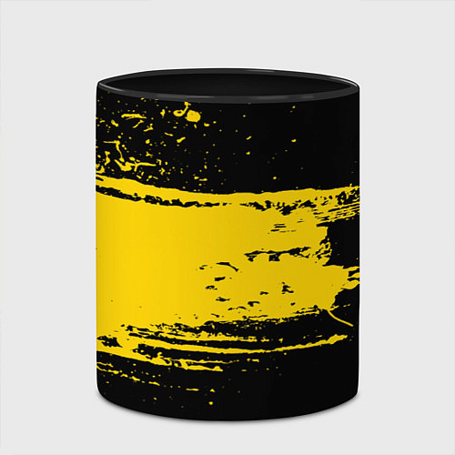Кружка цветная Желтое граффити / 3D-Белый + черный – фото 2