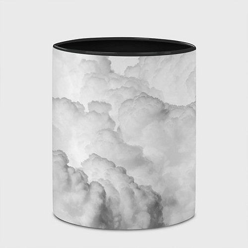 Кружка цветная Пористые облака / 3D-Белый + черный – фото 2