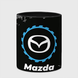 Кружка 3D Mazda в стиле Top Gear со следами шин на фоне, цвет: 3D-белый + черный — фото 2