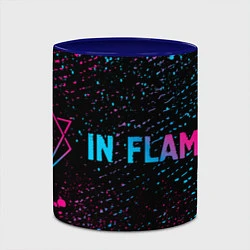 Кружка 3D In Flames - neon gradient: надпись и символ, цвет: 3D-белый + синий — фото 2