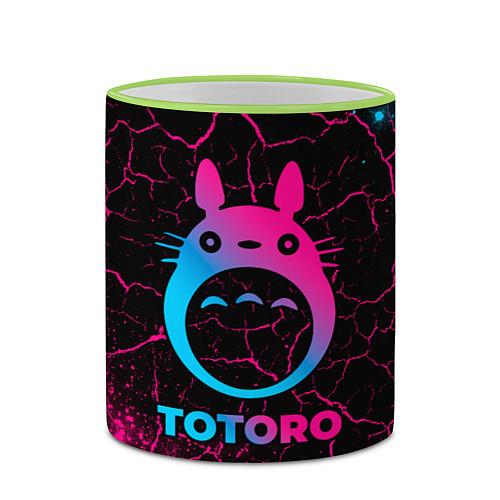 Кружка цветная Totoro - neon gradient / 3D-Светло-зеленый кант – фото 2