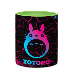 Кружка 3D Totoro - neon gradient, цвет: 3D-белый + светло-зеленый — фото 2