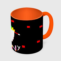 Кружка 3D Белая Смерть, цвет: 3D-белый + оранжевый