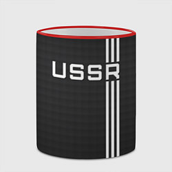 Кружка 3D USSR carbon, цвет: 3D-красный кант — фото 2