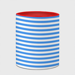 Кружка 3D Тельняшка васильковая ВДВ, цвет: 3D-белый + красный — фото 2