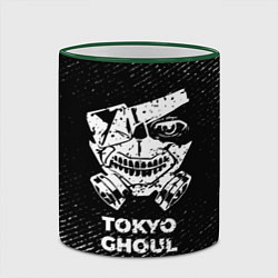 Кружка 3D Tokyo Ghoul с потертостями на темном фоне, цвет: 3D-зеленый кант — фото 2