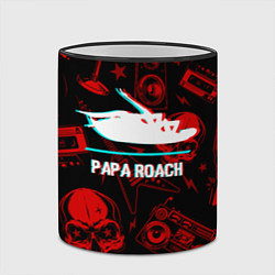 Кружка 3D Papa Roach rock glitch, цвет: 3D-черный кант — фото 2