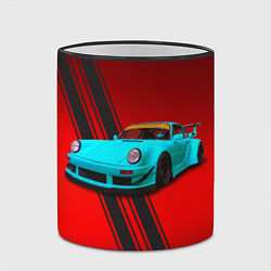 Кружка 3D Немецкий спортивный автомобиль Porsche 911, цвет: 3D-черный кант — фото 2