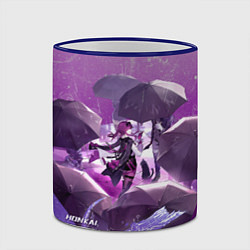 Кружка 3D Кафка под зонтом, цвет: 3D-синий кант — фото 2