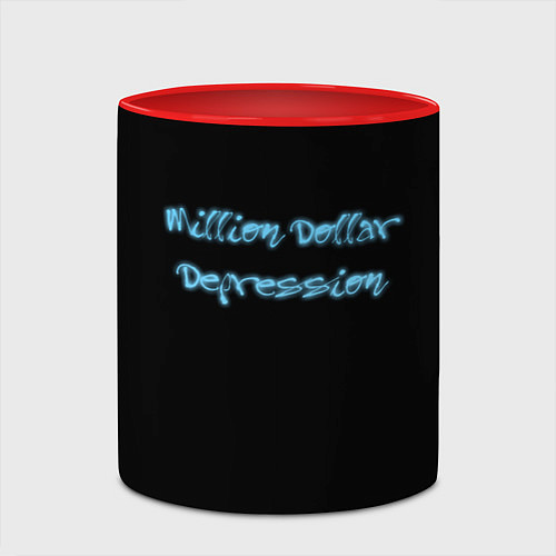 Кружка цветная Фараон миллион доллар депрешн / 3D-Белый + красный – фото 2