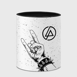 Кружка 3D Linkin Park и рок символ, цвет: 3D-белый + черный — фото 2