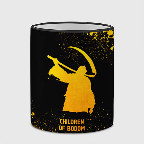 Кружка цветная Children of Bodom - gold gradient / 3D-Черный кант – фото 2