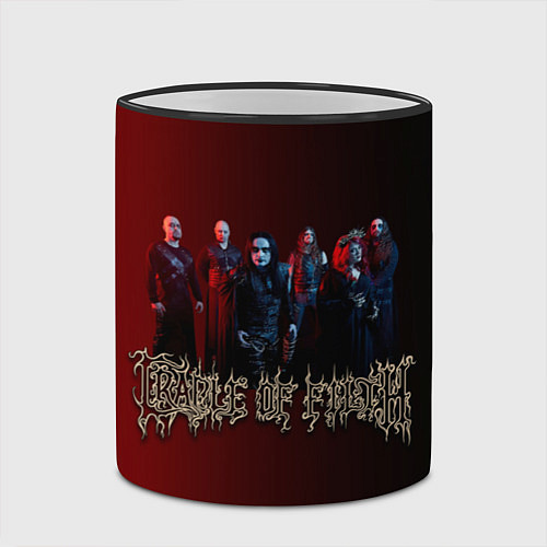 Кружка цветная Cradle of Filth band / 3D-Черный кант – фото 2