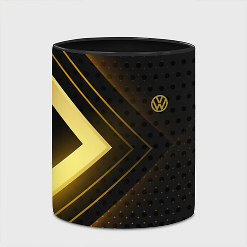 Кружка цветная Volkswagen sign / 3D-Белый + черный – фото 2