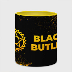Кружка 3D Black Butler - gold gradient: надпись и символ, цвет: 3D-белый + желтый — фото 2