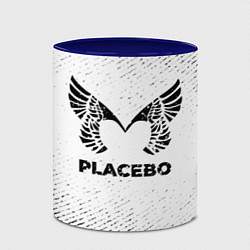 Кружка 3D Placebo с потертостями на светлом фоне, цвет: 3D-белый + синий — фото 2