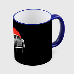 Кружка 3D Nissan Silvia S14 - Japan style, цвет: 3D-синий кант