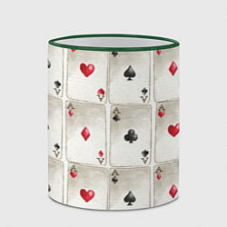 Кружка 3D Покер, цвет: 3D-зеленый кант — фото 2