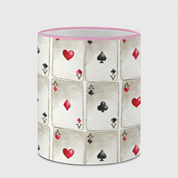 Кружка 3D Покер, цвет: 3D-розовый кант — фото 2