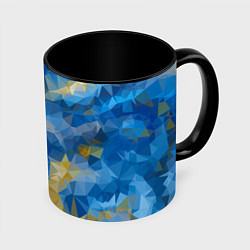 Кружка 3D Blue style, цвет: 3D-белый + черный