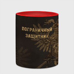 Кружка 3D Пограничный защитник - орлы, цвет: 3D-белый + красный — фото 2