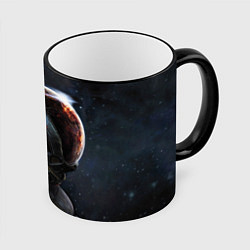 Кружка 3D Mass Effect N7 game, цвет: 3D-черный кант