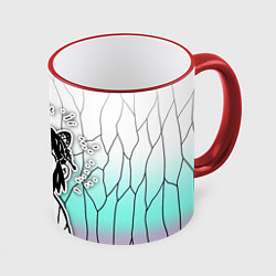 Кружка 3D Стикер - шинобу кочо, цвет: 3D-красный кант