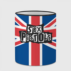 Кружка 3D Sex Pistols - панк рок, цвет: 3D-черный кант — фото 2